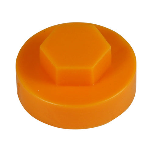 Hex Head Cover Caps - Tangerine - 16mm
