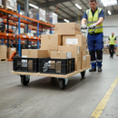 100mm Fixed Plate Castor with Elastic Tyre and Nylon Centre