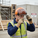 Premium Wheel Ratchet Safety Helmet with Integrated Safety Glasses - Vented