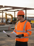 Premium Hi-Vis Fire Retardant Sweatshirt with Anti-Static Properties for Industrial Use - Comfortable and Robust Design