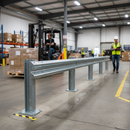 Custom Length Heavy Duty Corrugated Steel Beam for Impact Barriers - Galvanized and Ready for Installation