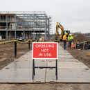 Premium Quick Fit 'Crossing Not In Use' Sign 600x450mm with Reflective Face for Pedestrian Safety