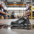 Premium Comfortable Safety Shoe with Shock Absorbing Heel and Durable Water-Repellent Nubuck Leather Upper