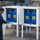 Acid Cabinet Stands – White – Reinforced Steel – Industrial Use
