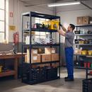 Heavy Duty Metal Garage Shelving Unit - 1800mm High - 90/130kg Capacity