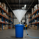 Heavy Duty Leak Diverter Complete Kit - White Tarp 100cm x 100cm