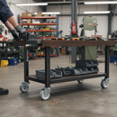 75mm Heavy Duty Swivel Plate Castor with Twin Grey PVC Wheels