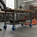 160mm Fixed Plate Heavy Duty Castor with Blue Elastic