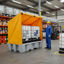 Heavy Duty Framed Cover for Double IBC Spill Pallet