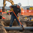 Heavy Duty Insulated 10kg Pipe Breaker with 54" Fibreglass Shaft for Safe Dismantling of Drainage Pipes