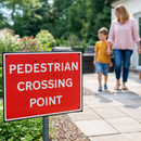 Pedestrian Crossing Point Traffic Sign – 600mm x 450mm – Polypropylene RA1 – Indoor/Outdoor Use