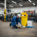 Premium Oil and Fuel Spill Kit - Yellow Wheelie Bin - 240L Capacity