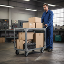 200mm Swivel Bolt Hole Castor with Rubber Tyre and Metal Centre