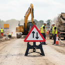 Premium Two Way Traffic Sign 750mm with Reflective Face and QuickFit Frame for Easy Deployment