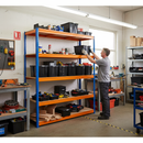 Premium Heavy Duty Shelving with 12x 37L Plastic Storage Boxes - 1770mm High