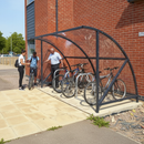 Premium Economy Open Front 8 Cycle Shelter with Steel Framework and UV-Resistant Roof Options