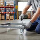 50mm Fixed Plate Castor with White Nylon Wheel - Heavy Duty Design