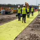 Premium High-Visibility Anti-Slip Walkway Matting - 100cm x 10m Roll for Construction Sites and High-Traffic Areas