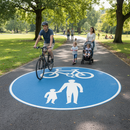 Premium Thermoplastic Road Marking for Cycle and Pedestrian Routes - Easy Application, Non-Slip, Professional Appearance
