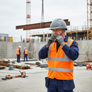 Professional Mid Peak Safety Helmet with Wheel Ratchet and Vented Design