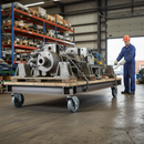 200mm Heavy Duty Swivel Plate Castor with Grey Elastic Tyre