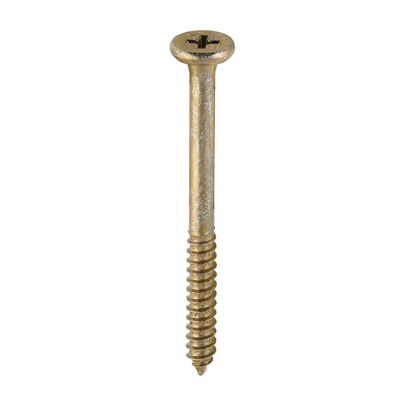 Element Screws - Shallow Pan Countersunk - PH - Self-Tapping Thread - AB Point - Yellow - 4.8 x 55