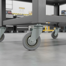 50mm Heavy Duty Swivel Plate Castor with Grey Rubber Tyre