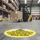Premium Caution Floor Sign - 450mm - Slip-Resistant Vinyl for Heavy Foot Traffic Safety Messaging