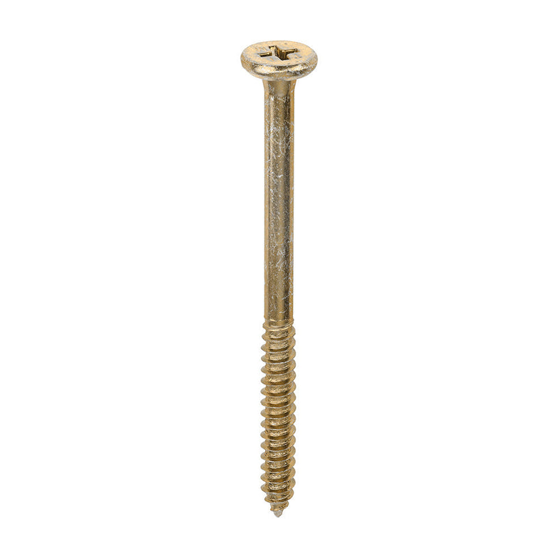 Element Screws - Shallow Pan Countersunk - PH - Self-Tapping Thread - AB Point - Yellow - 4.8 x 65