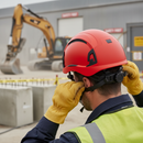 Heavy Duty Vented Wheel Ratchet Safety Helmet with Interchangeable Panel