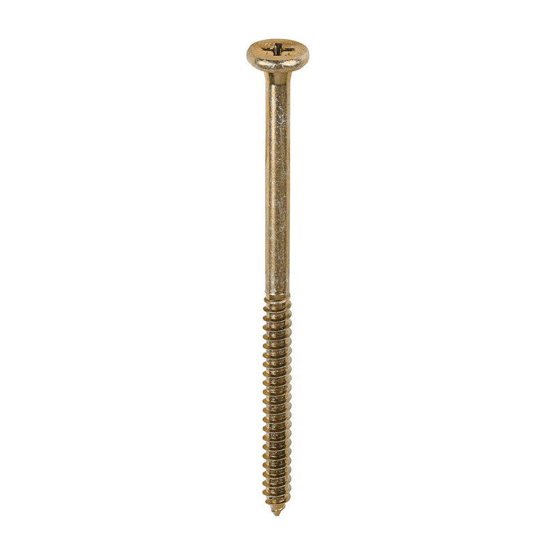 Element Screws - Shallow Pan Countersunk - PH - Self-Tapping Thread - AB Point - Yellow - 4.8 x 80