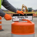 Professional Single File Traffic Sign Drop Supplement Plate 870x275mm for EnduraSign Frames