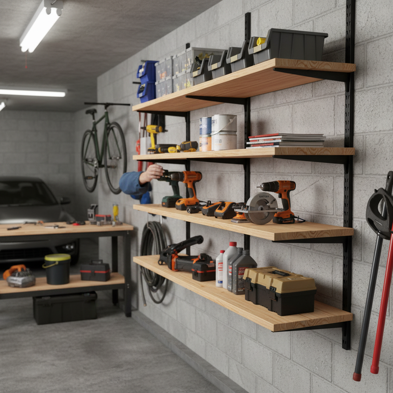 Heavy Duty Twin Slot Wall Mounted Shelving Brackets - Custom Build