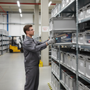 Durable Euro Containers with Hinged Lids - Light Grey - Ideal for All Applications