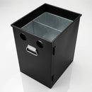 100 litre 50/50 split recycling bin, 2mm steel, lockable (view 2)