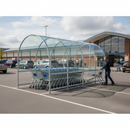 Premium Heavy Duty Shopping Trolley Shelter with Galvanised Steel Frame and PETG Roof for Organised Retail Storage
