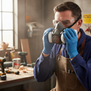 Premium Half Mask Respirator with P3 Filters for Welding and Dust Protection - Comfortable Thermoplastic Rubber Design