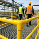 GRP 3 Way Corner – Yellow 90° Clamp for 50mm Handrail Tube