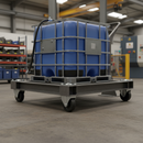 200mm Heavy Duty Fixed Plate Castor with Cast Iron Centre