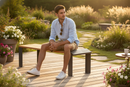 Premium Modular Leaning Bench 1.2m for Urban Spaces - Durable Steel and Wood Options