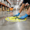 Premium Slip-Resistant Wet Floor Sign - High Visibility Self-Adhesive Warning for Safety in Workplaces