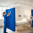 Professional Antimicrobial Treated Cubicle Curtain 2400mm x 1950mm - Eyelet Design, Case of 24 with Built-in Microban Protection