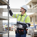 Professional Non-Vented Safety Helmet with Wheel Ratchet - White