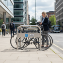 Premium Stainless Steel Bike Stand with Corrosion Resistance and Clear Cycle Parking Signage, Bolt Down or Cast-in Installation