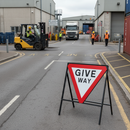 Premium Heavy Duty Give Way Road Sign - Triangular 750mm Size with Engineer Grade Retroreflective Face