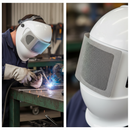 Premium Stainless Steel Spark Guards for Protective Helmets - Pair for Filter Protection During Grinding