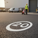 Premium 20mph Speed Limit Roundels - Thermoplastic, Easy Application & Professional Appearance for Enhanced Road Safety