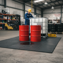 Premium Interlocking Tuff Base Tiles for Fuel and Chemical Spill Containment (100x100cm) - Pack of 4