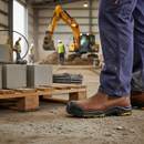 Premium Heavy Duty Dealer Boot S3 HRO SRC - Water Resistant Leather with Slip-Resistant Sole and Non-Metallic Safety Features