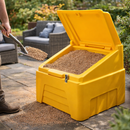 Heavy Duty Grit Bin – 200 Litre Yellow – Lockable, UV Resistant – Outdoor Use